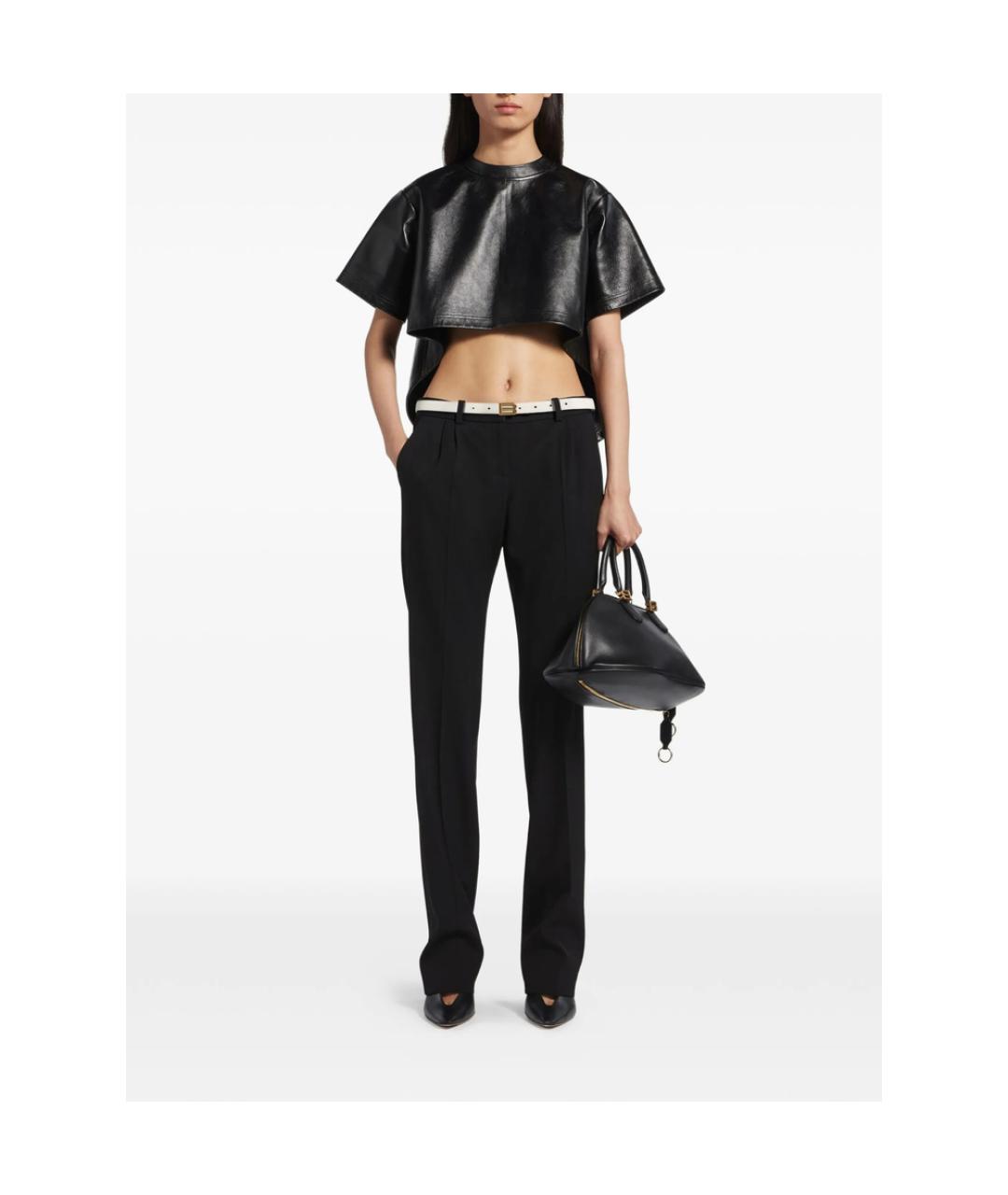 BALENCIAGA Черные шерстяные прямые брюки, фото 3