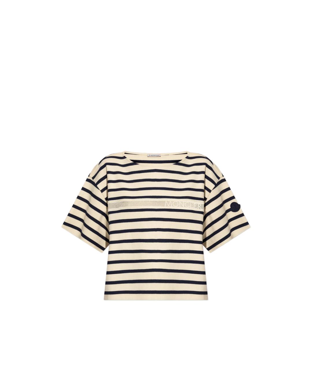 MONCLER Синяя хлопковая футболка, фото 1