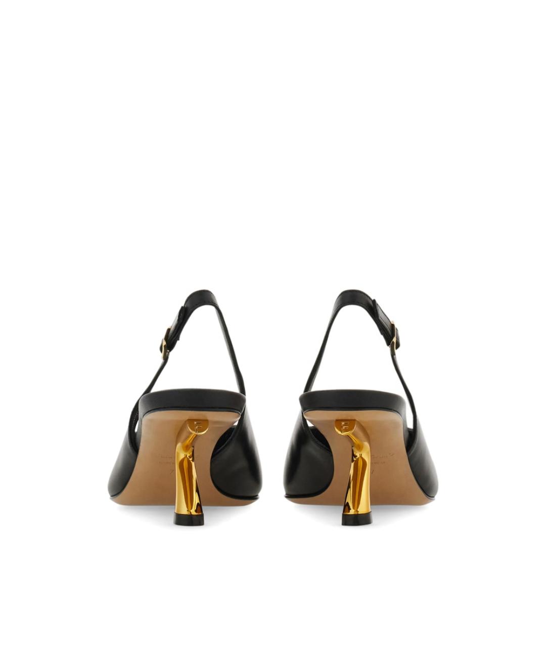 FERRAGAMO Черные кожаные туфли, фото 3