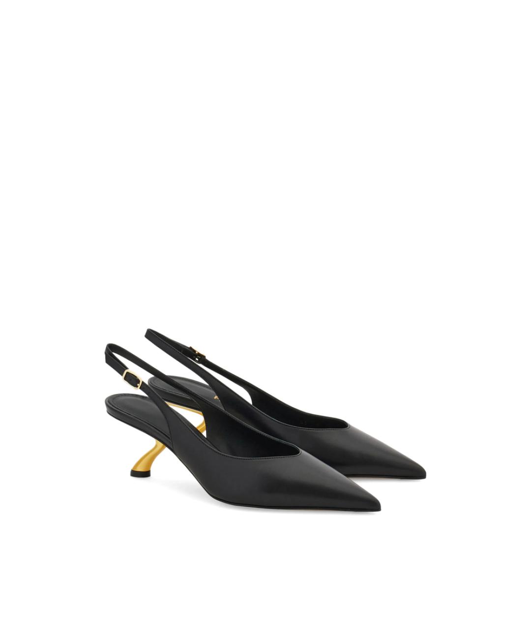 FERRAGAMO Черные кожаные туфли, фото 2