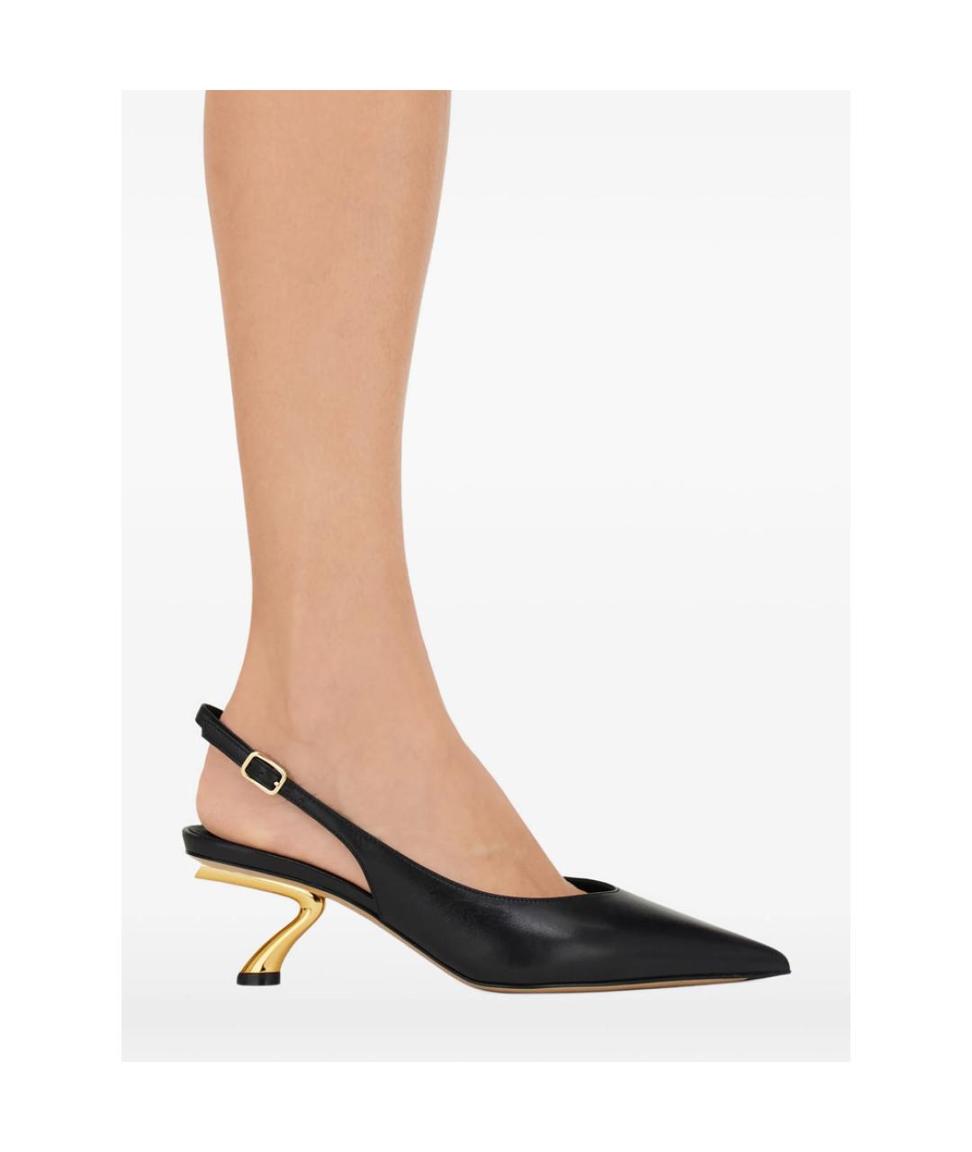 FERRAGAMO Черные кожаные туфли, фото 5