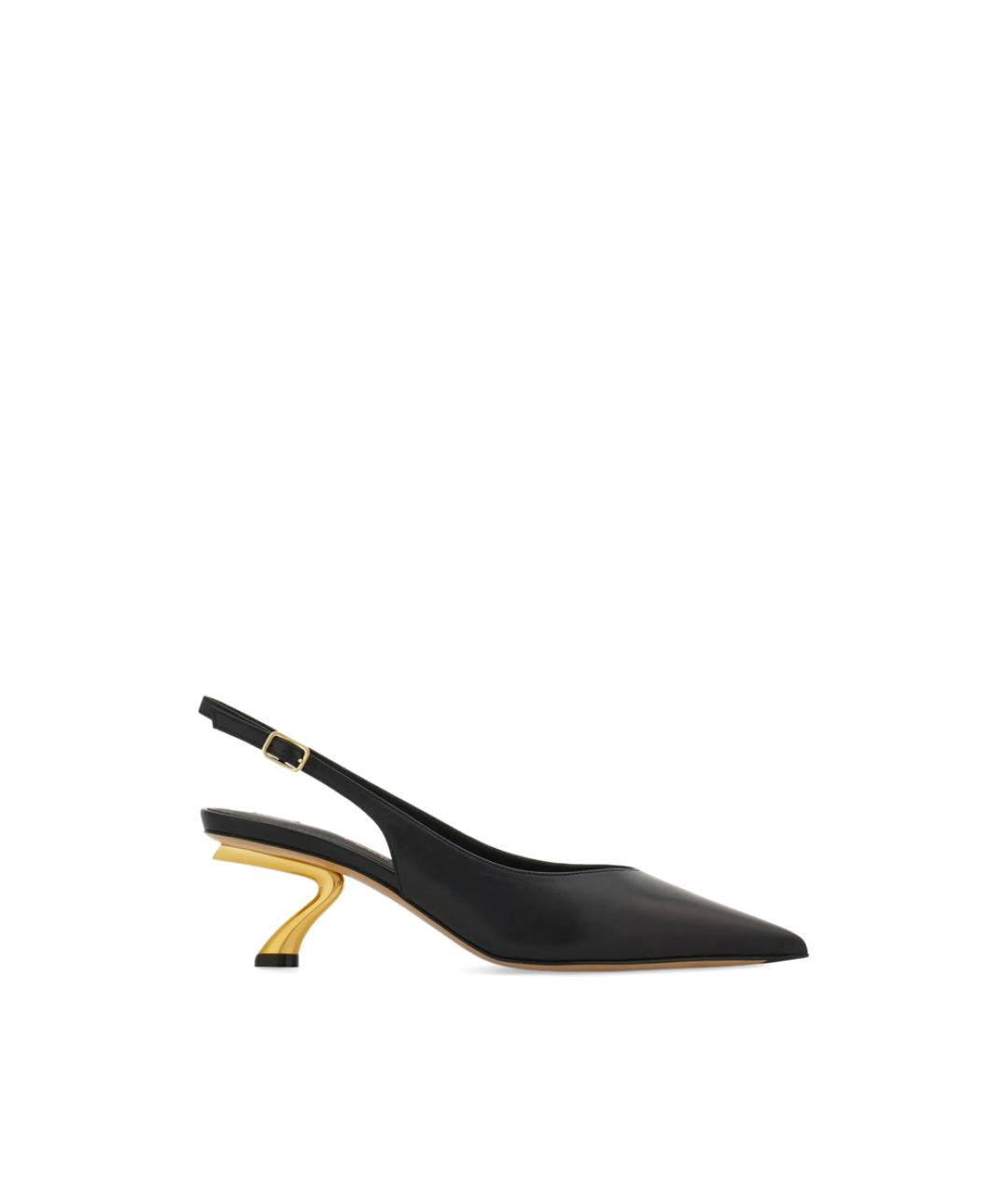 FERRAGAMO Черные кожаные туфли, фото 6