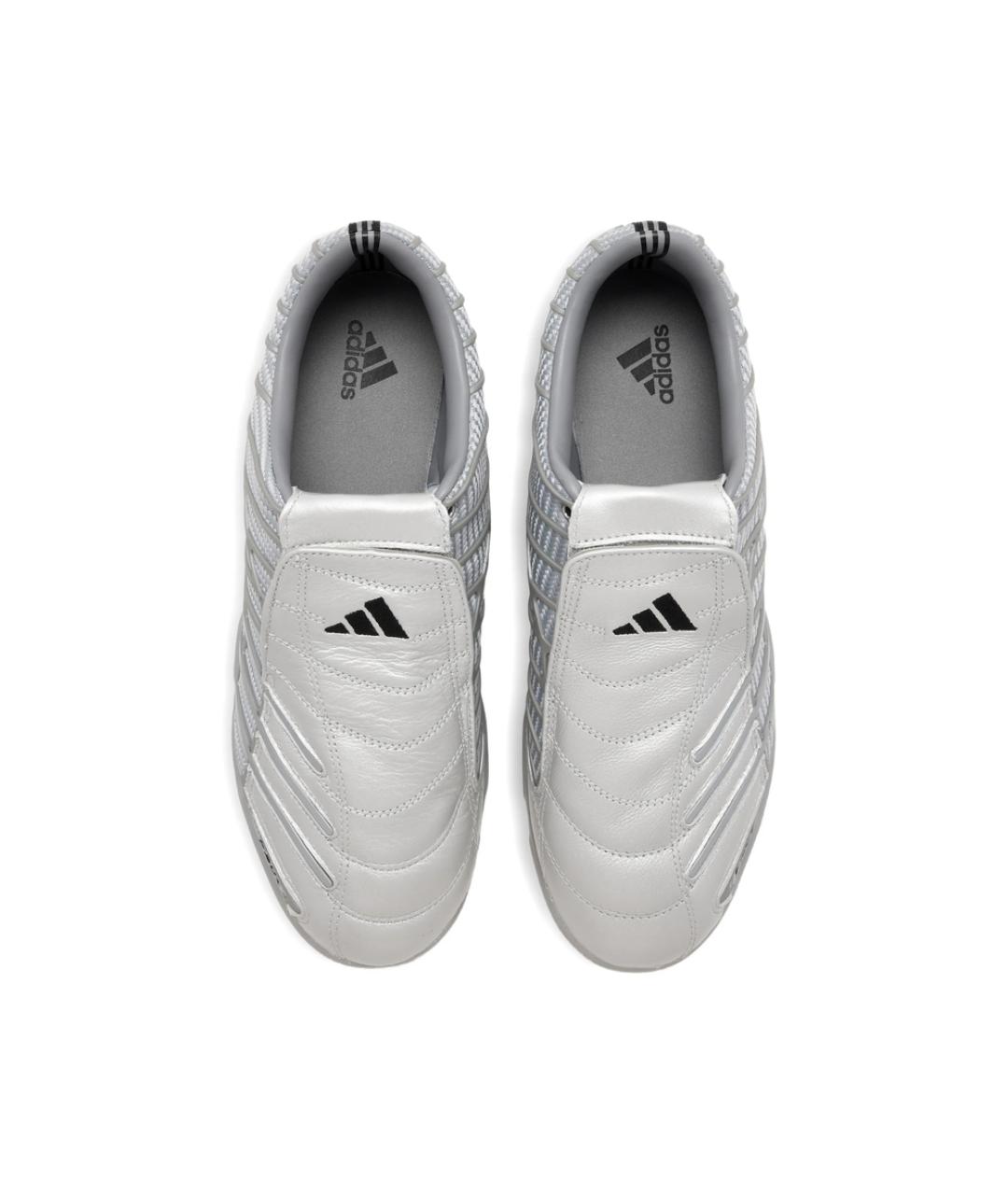 ADIDAS Серебряные кожаные слипоны, фото 4