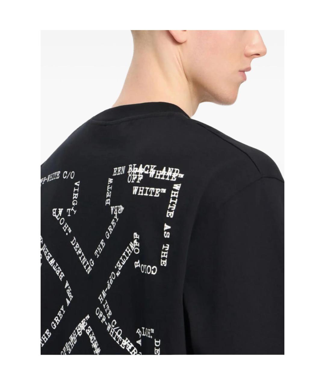 OFF-WHITE Черная футболка, фото 2