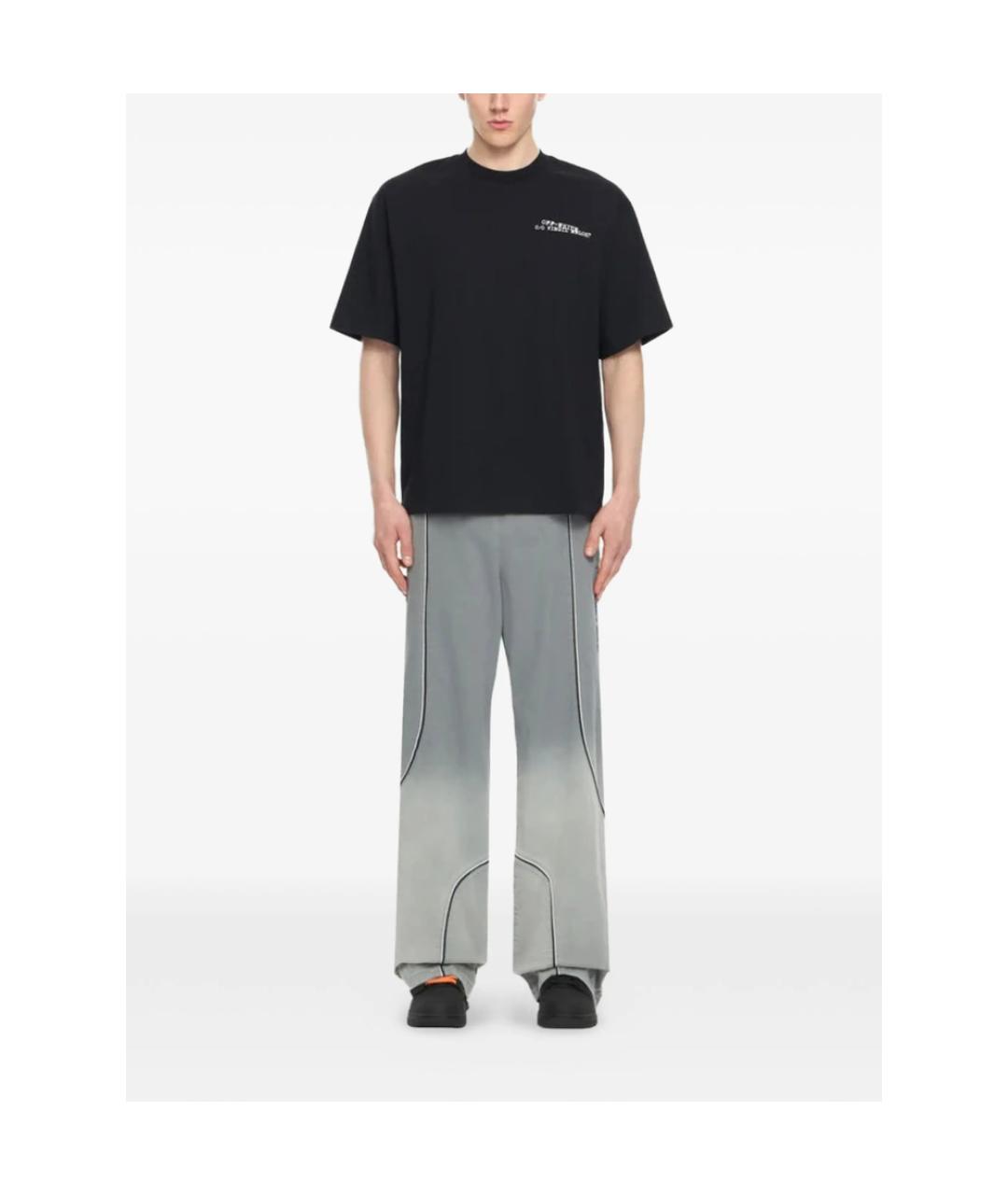 OFF-WHITE Черная футболка, фото 4