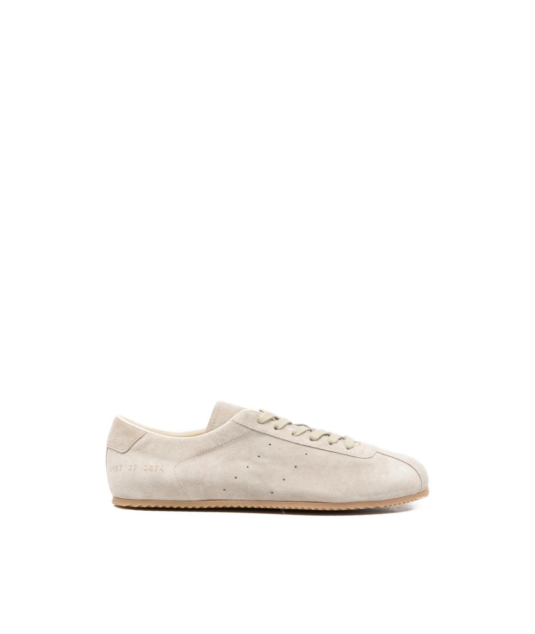 COMMON PROJECTS Бежевые нубуковые кеды, фото 1