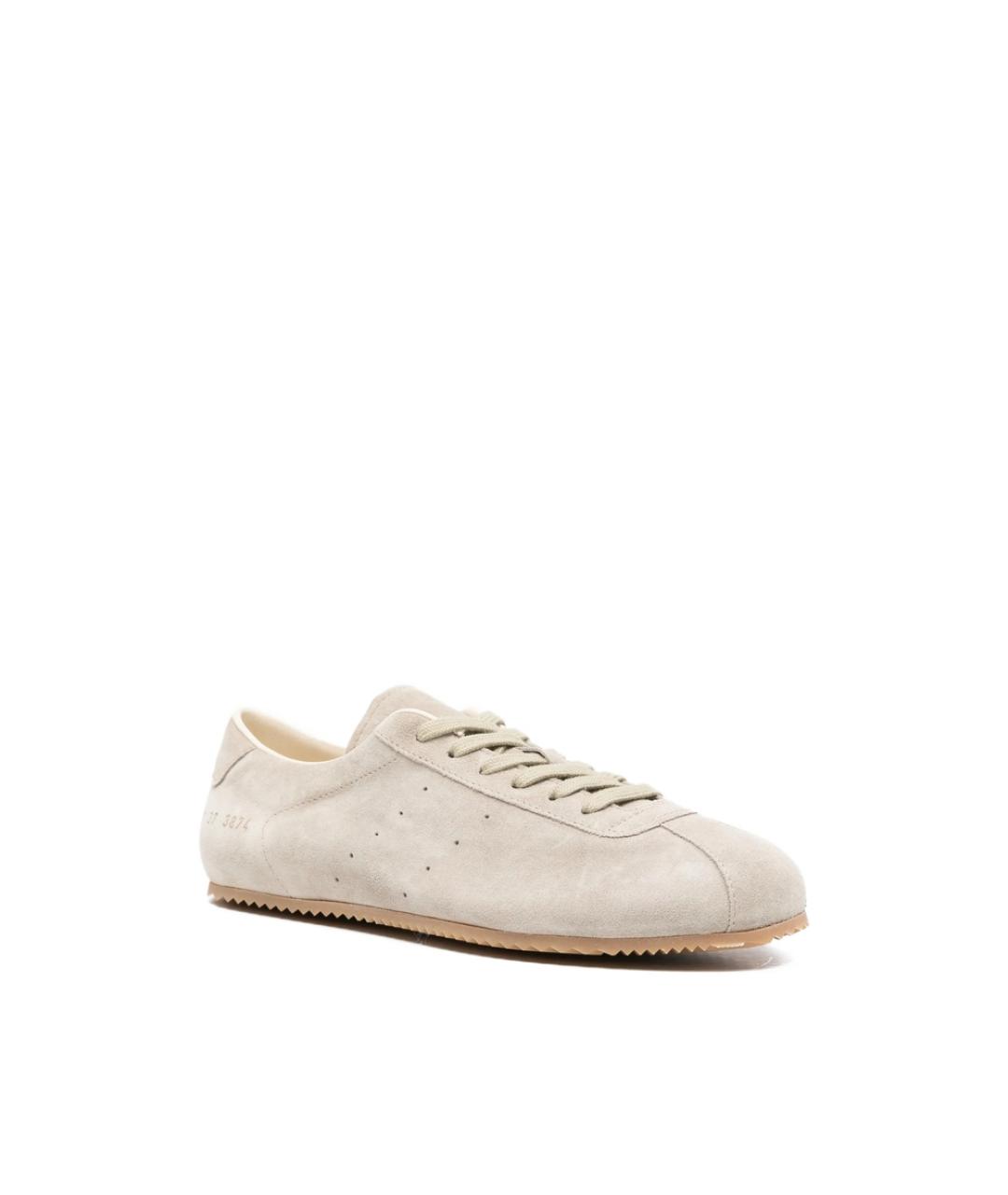 COMMON PROJECTS Бежевые нубуковые кеды, фото 4