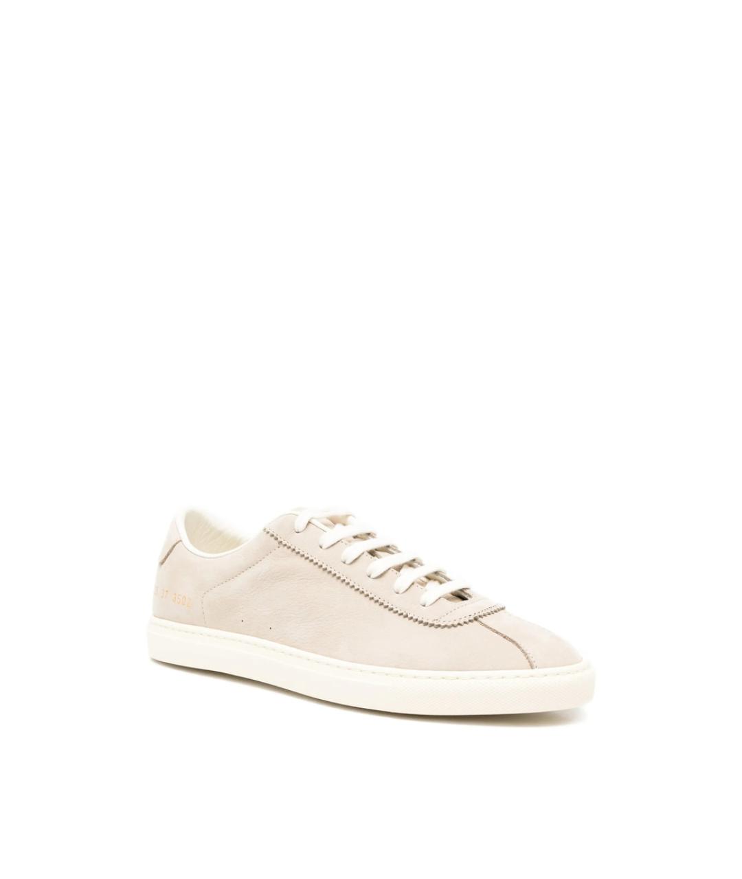 COMMON PROJECTS Бежевые нубуковые кеды, фото 4