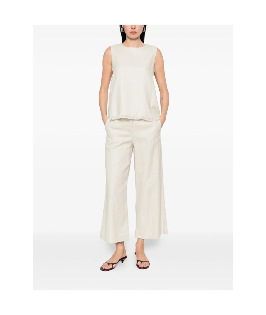 'S MAX MARA Белая хлопковая майка, фото 2