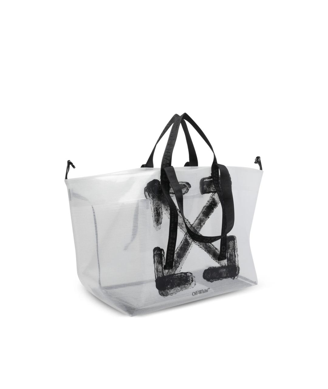 OFF-WHITE Белая синтетическая сумка тоут, фото 4