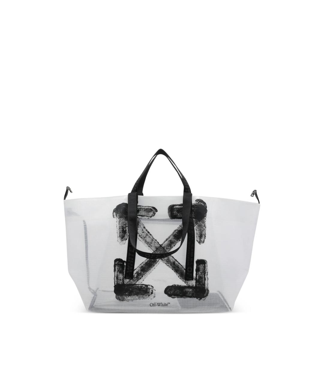 OFF-WHITE Белая синтетическая сумка тоут, фото 1