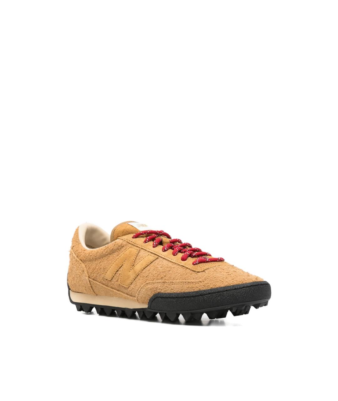 NEW BALANCE Бежевые замшевые низкие кроссовки / кеды, фото 2