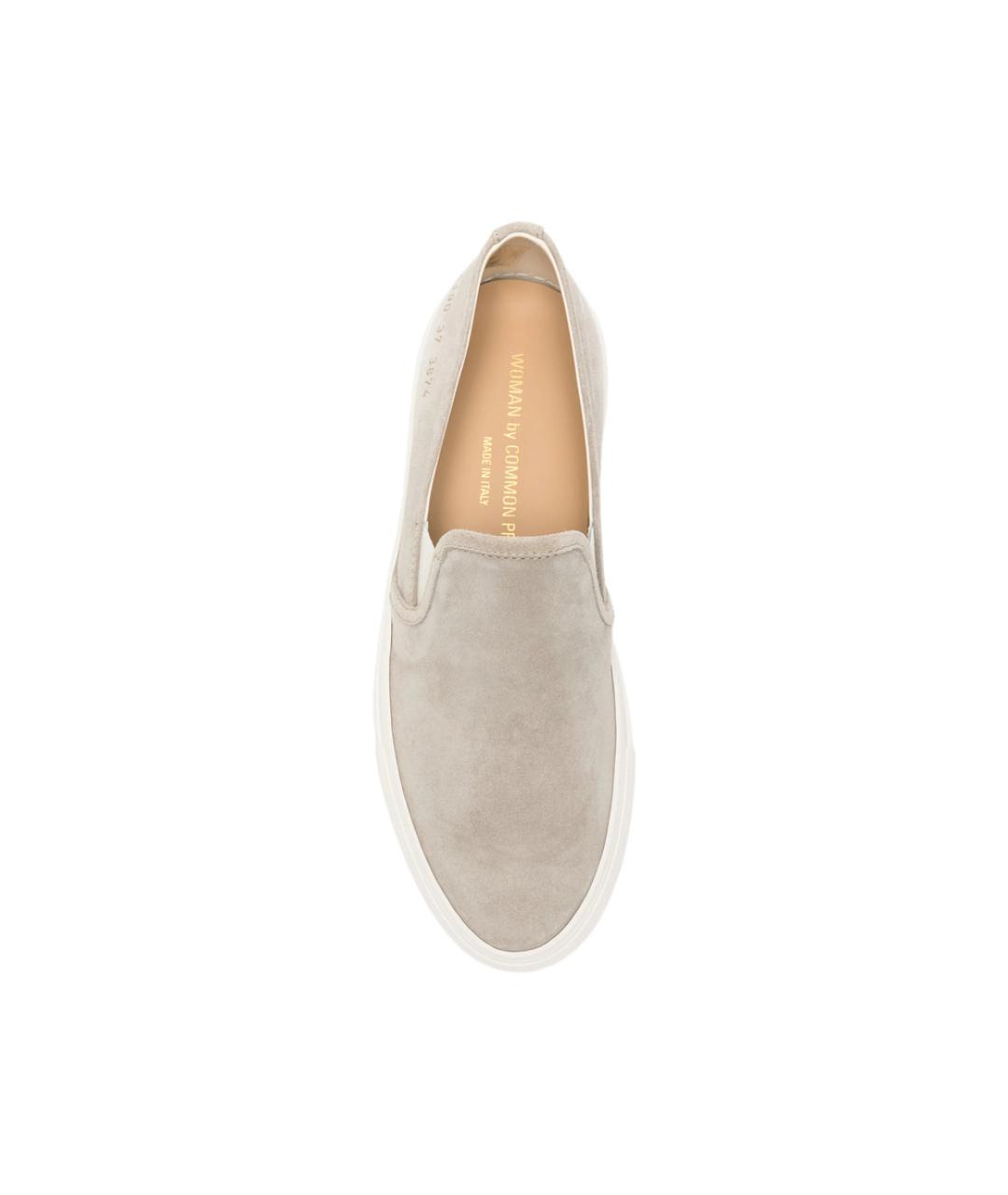 COMMON PROJECTS Серые кожаные туфли, фото 4