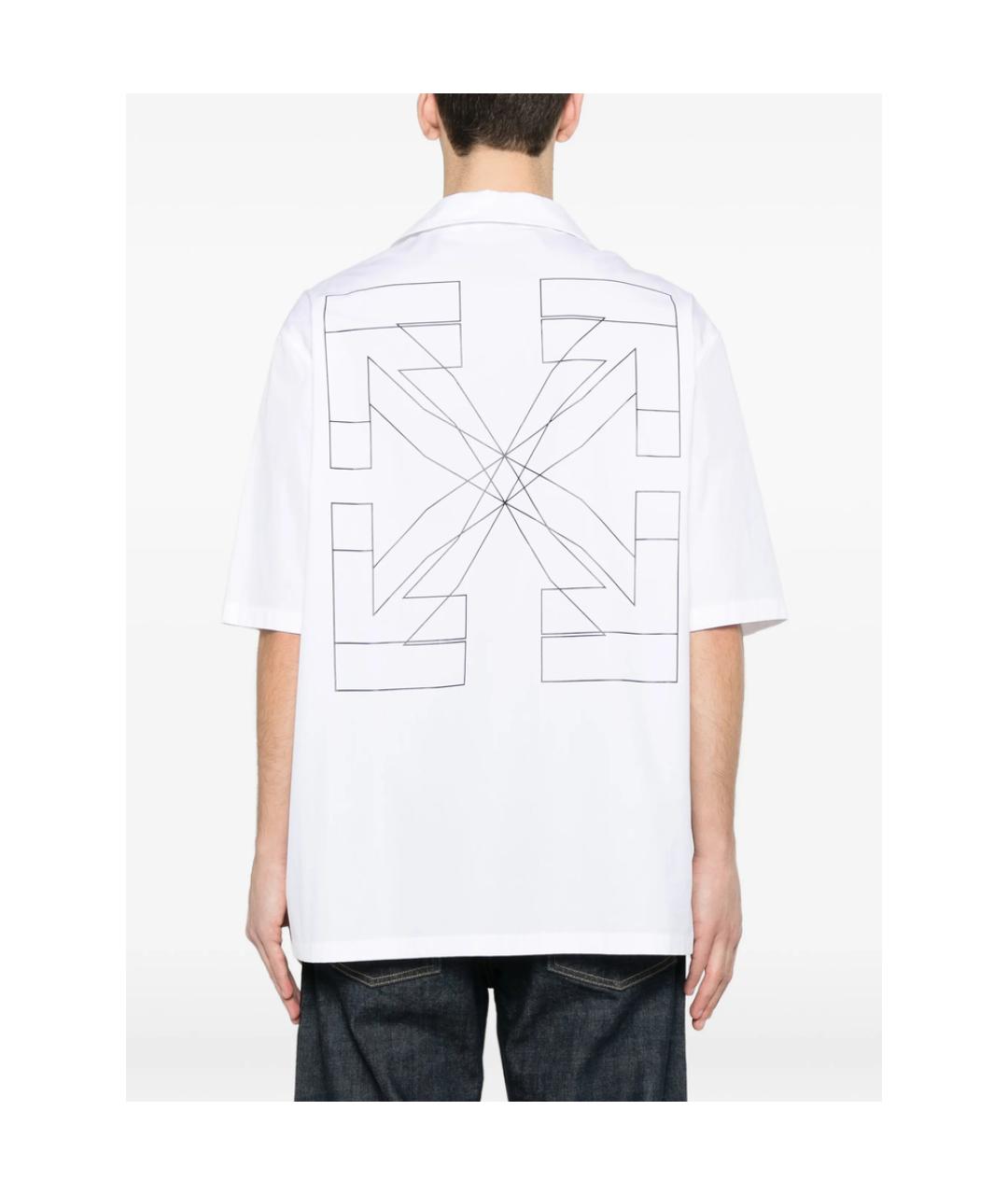 OFF-WHITE Белая хлопковая классическая рубашка, фото 3