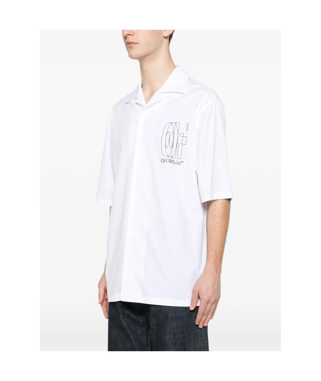 OFF-WHITE Белая хлопковая классическая рубашка, фото 5