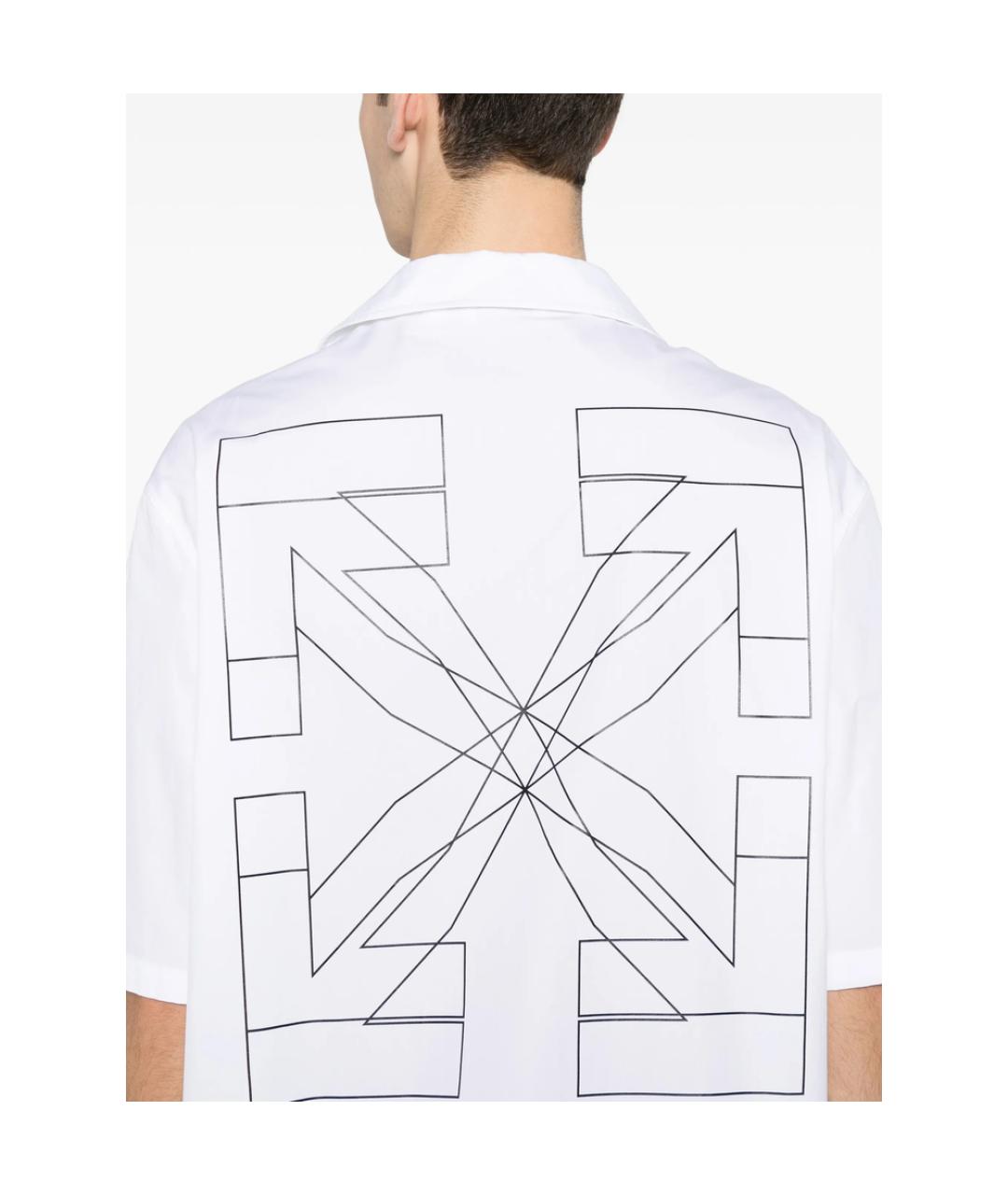 OFF-WHITE Белая хлопковая классическая рубашка, фото 2