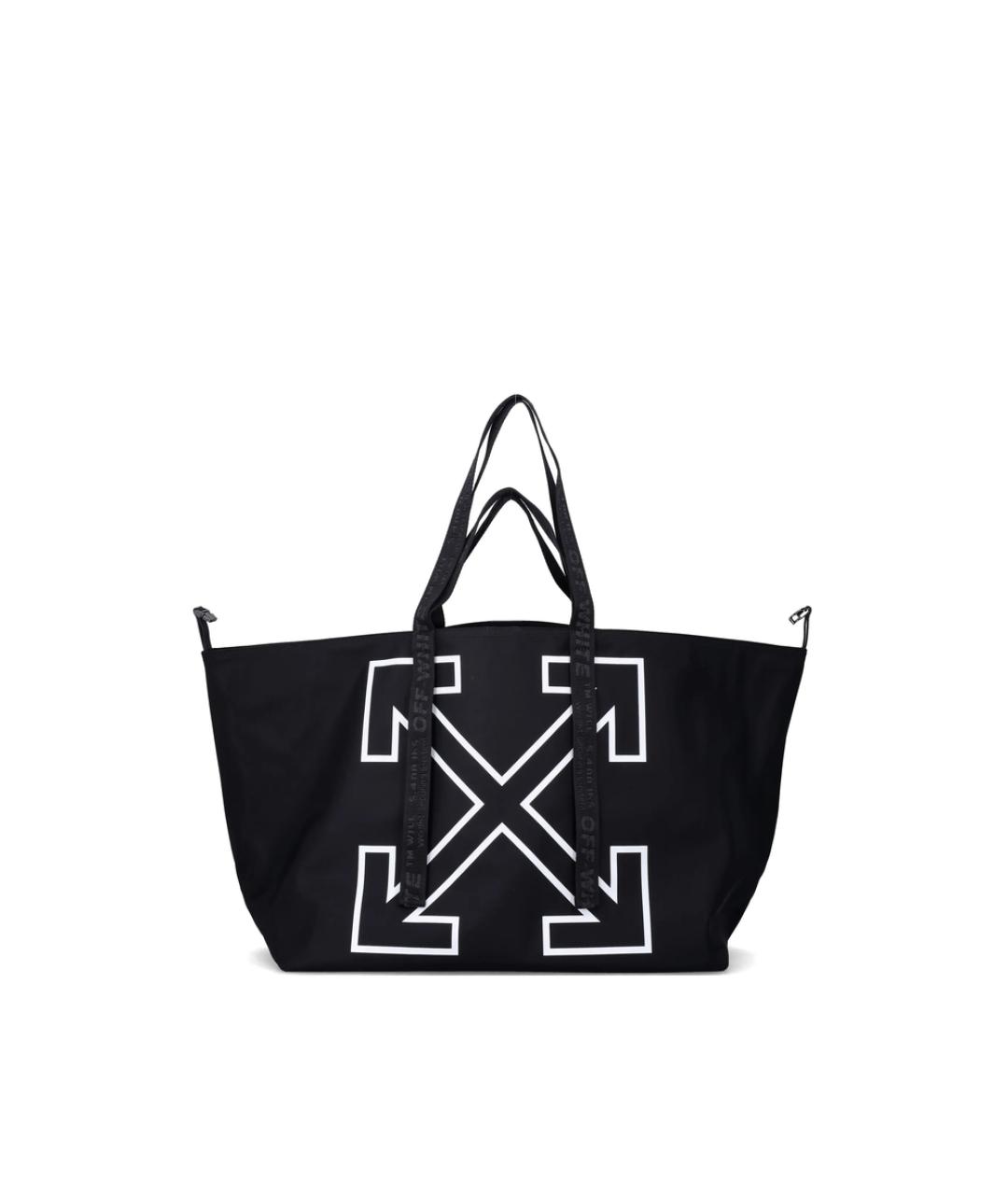 OFF-WHITE Черная сумка тоут, фото 1