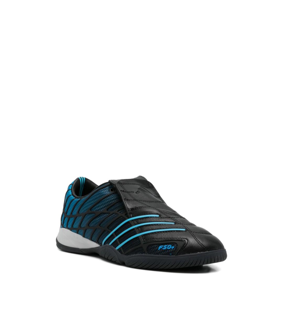 ADIDAS Черные кожаные низкие кроссовки / кеды, фото 4