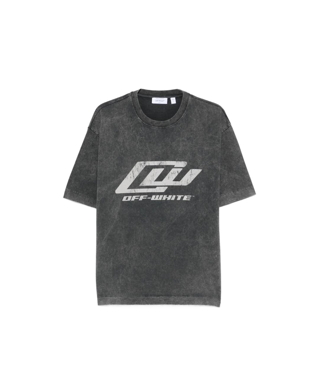 OFF-WHITE Черная хлопковая футболка, фото 1