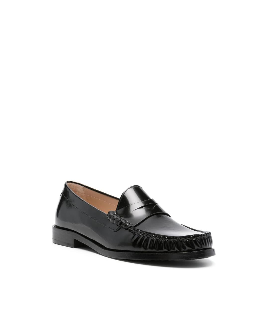 STUART WEITZMAN Черные кожаные лоферы, фото 2