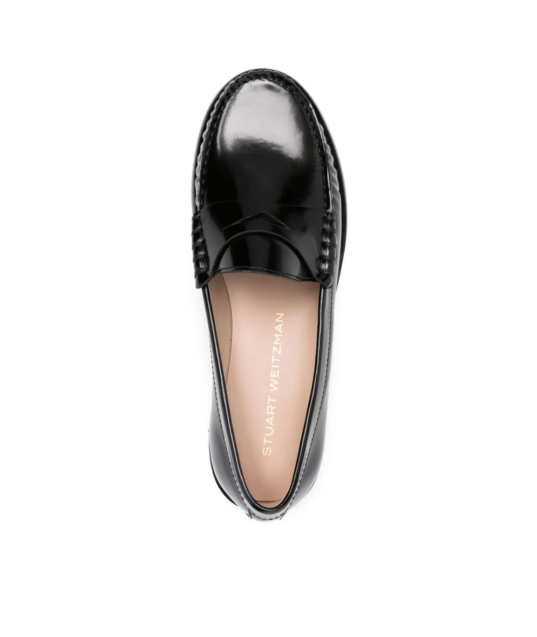 STUART WEITZMAN Черные кожаные лоферы, фото 4