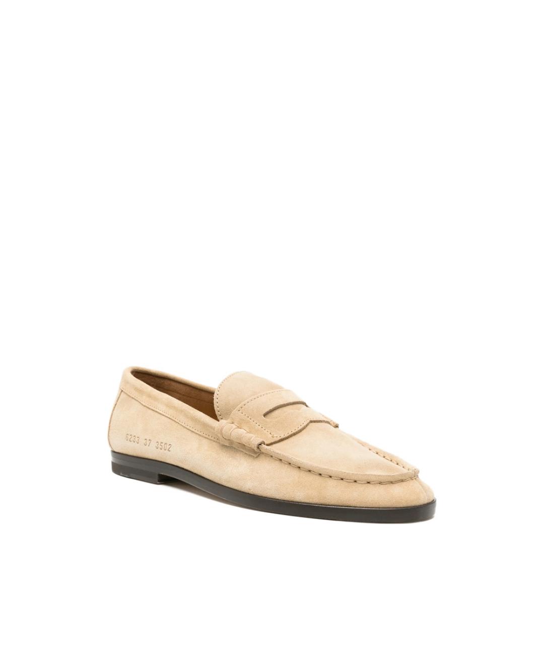 COMMON PROJECTS Бежевые замшевые лоферы, фото 2