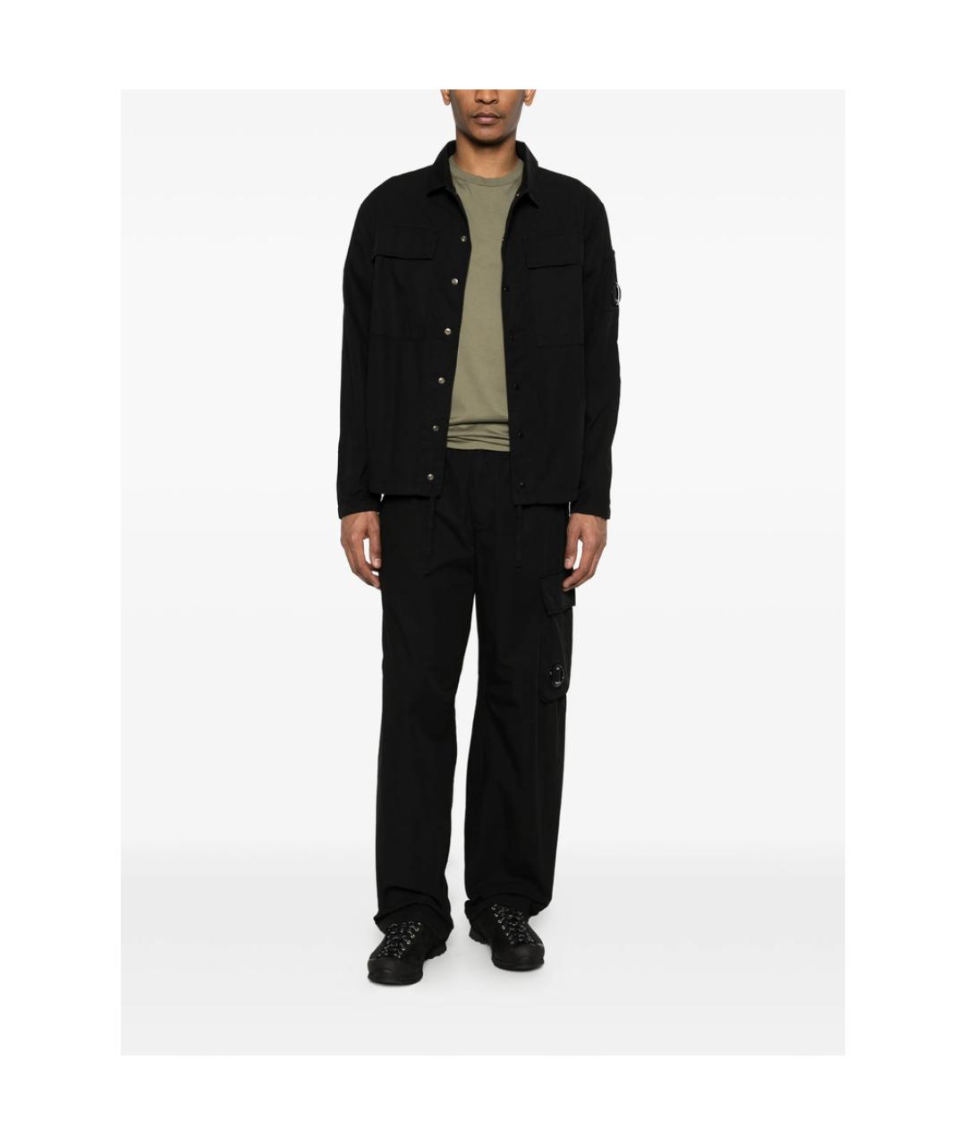 CP COMPANY Черные хлопковые повседневные брюки, фото 4