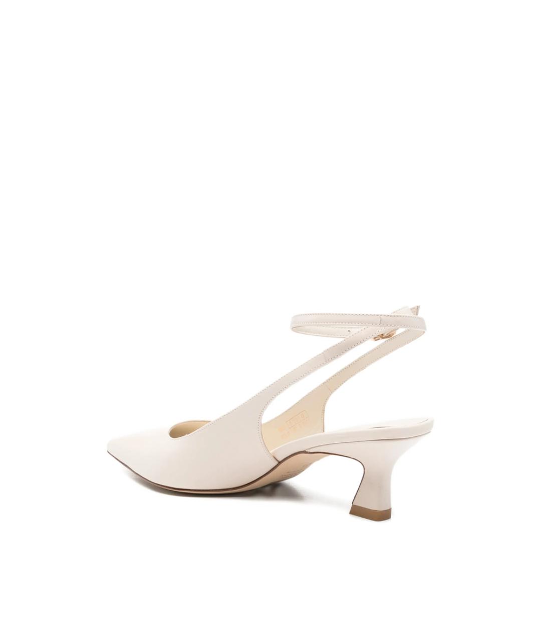 STUART WEITZMAN Белые кожаные туфли, фото 4