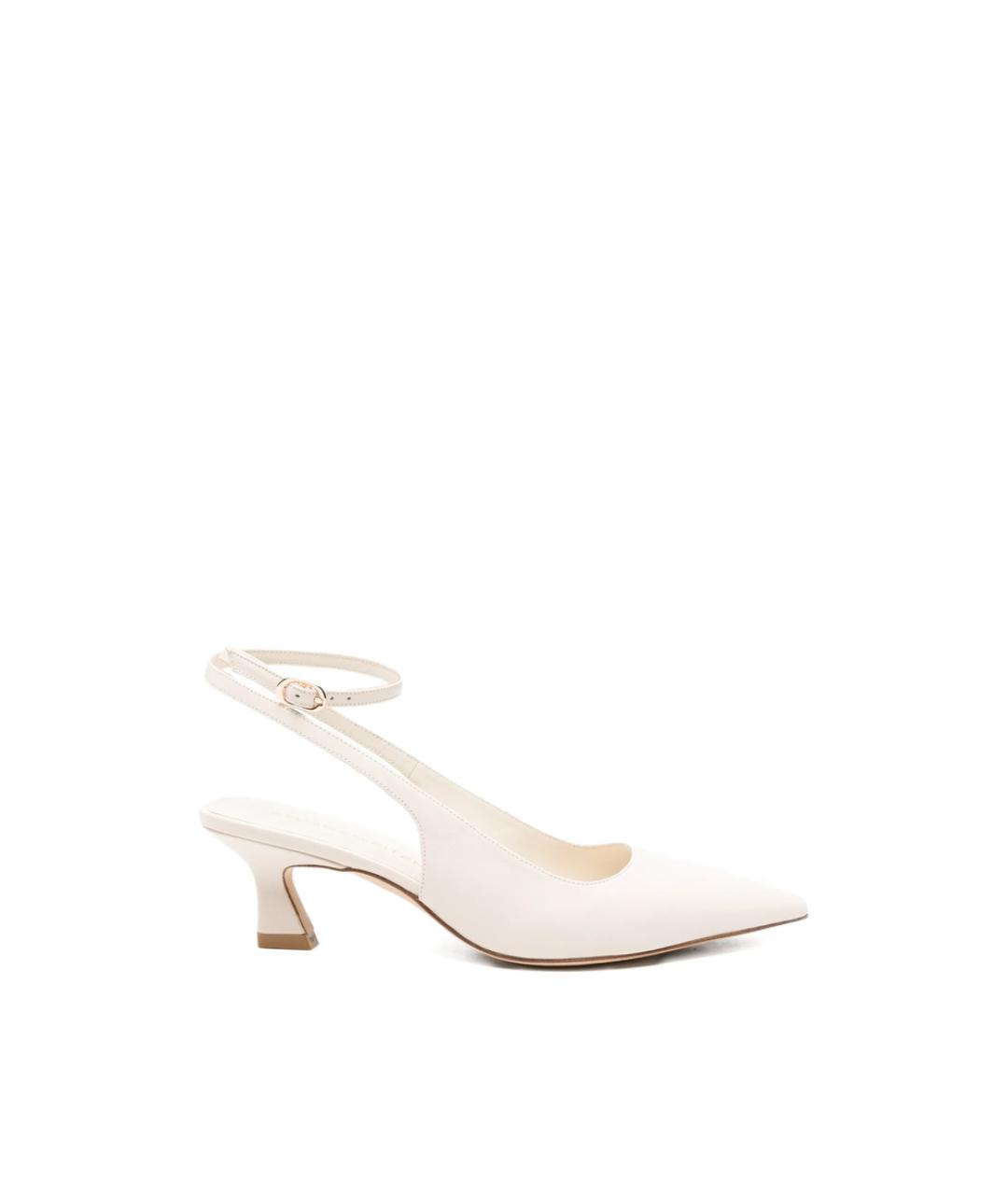STUART WEITZMAN Белые кожаные туфли, фото 1