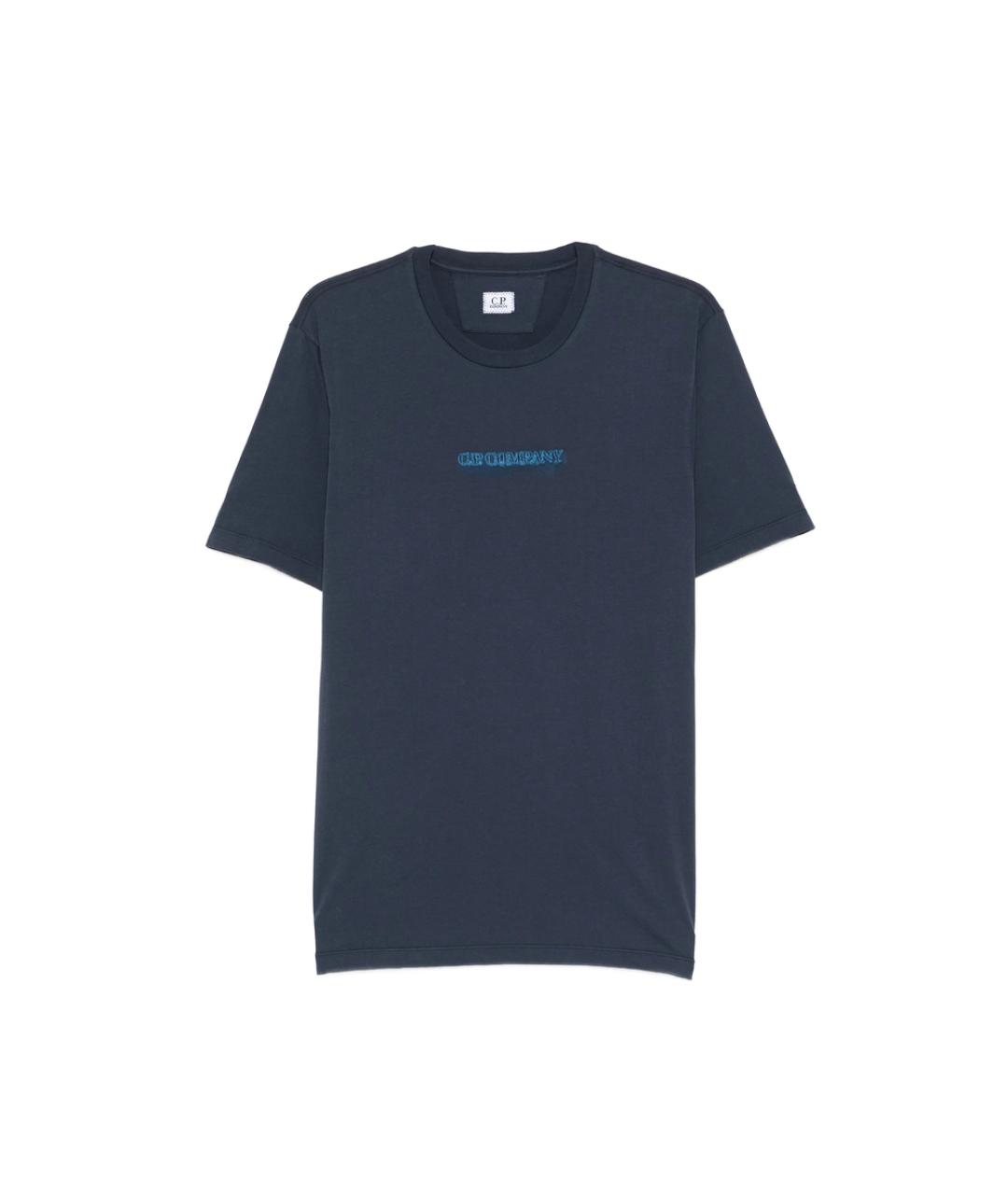 CP COMPANY Синяя хлопковая футболка, фото 1