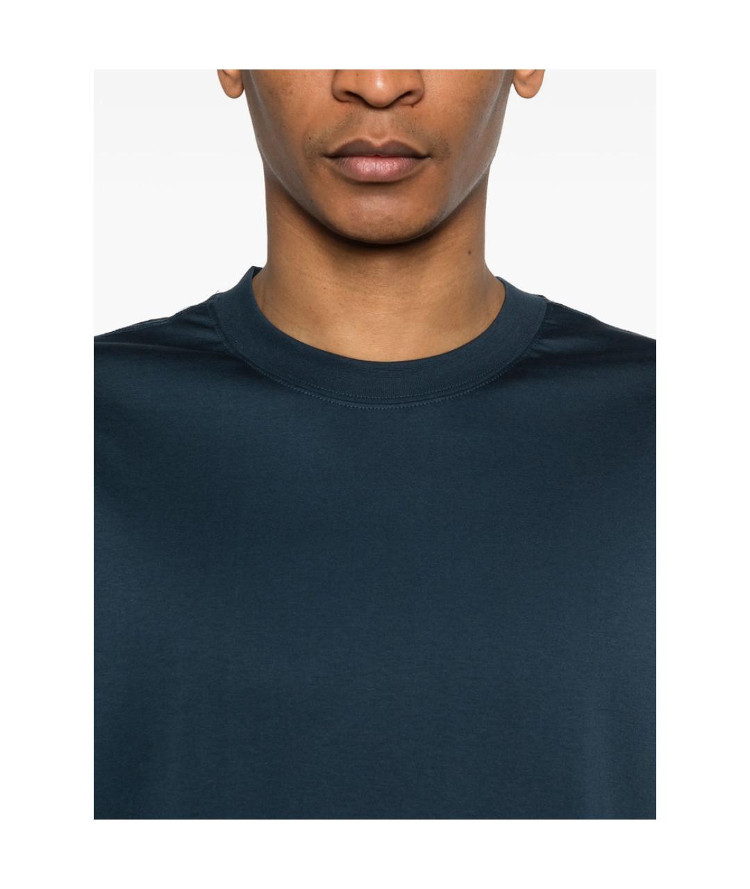 CALVIN KLEIN Синяя хлопковая футболка, фото 3