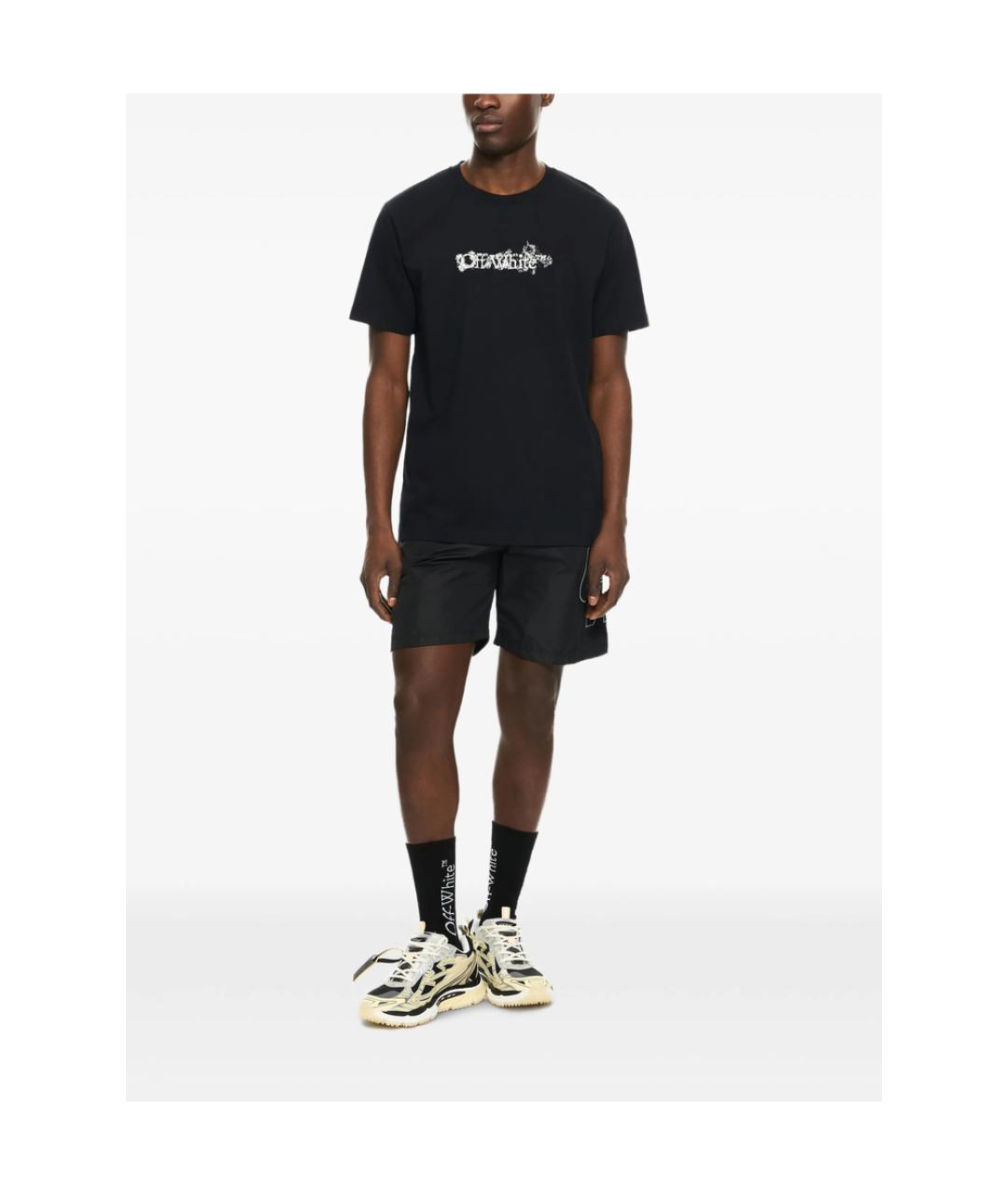 OFF-WHITE Черная хлопковая футболка, фото 1
