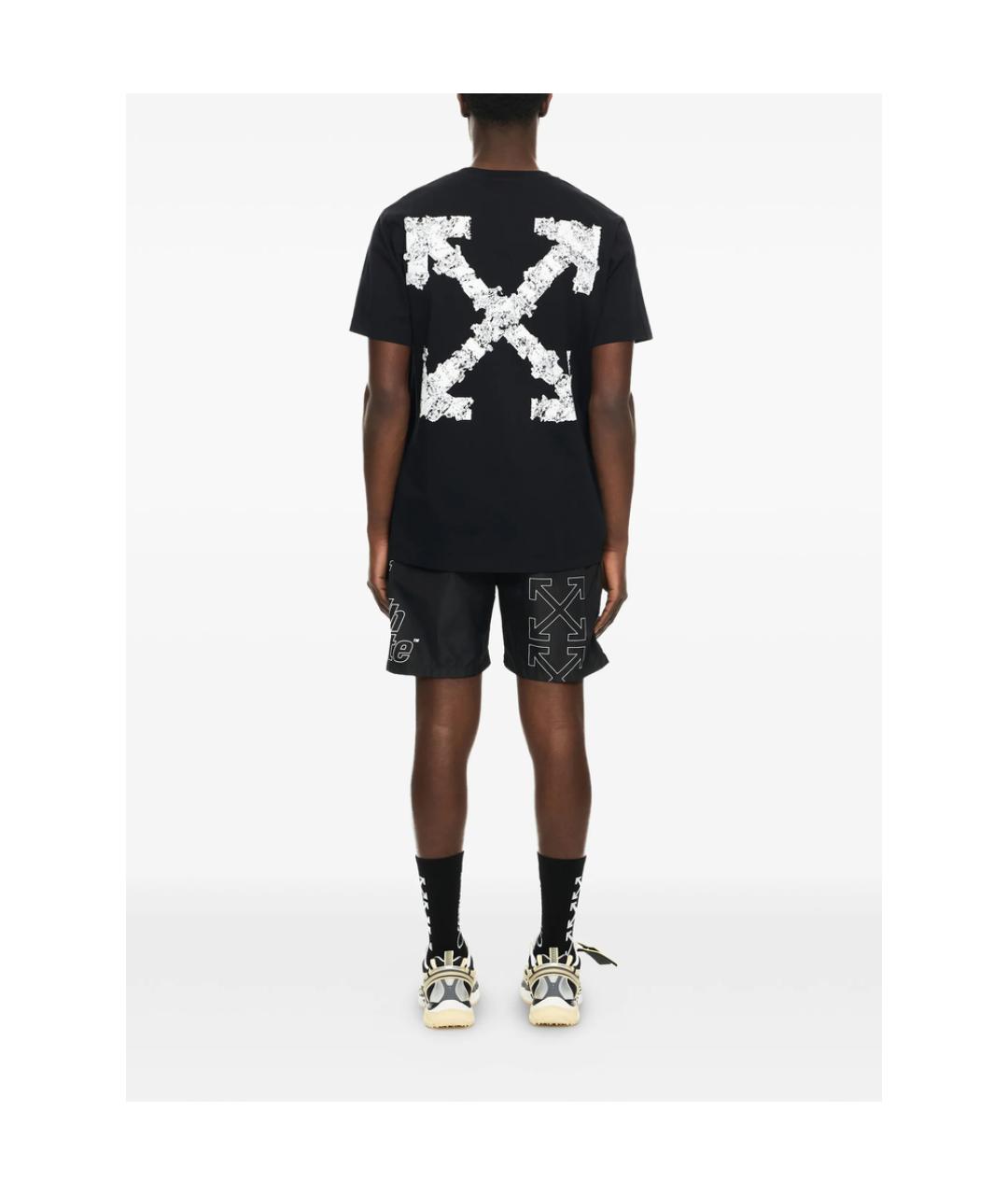 OFF-WHITE Черная хлопковая футболка, фото 2