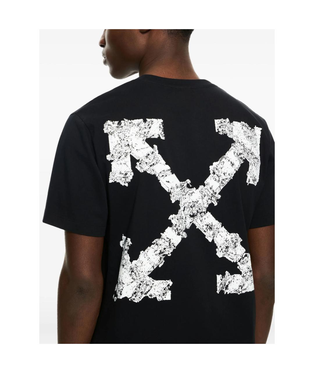OFF-WHITE Черная хлопковая футболка, фото 4