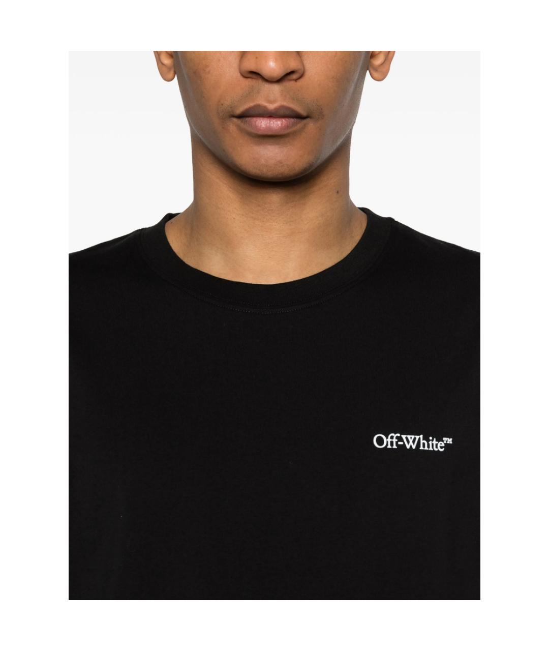 OFF-WHITE Черная хлопковая футболка, фото 2
