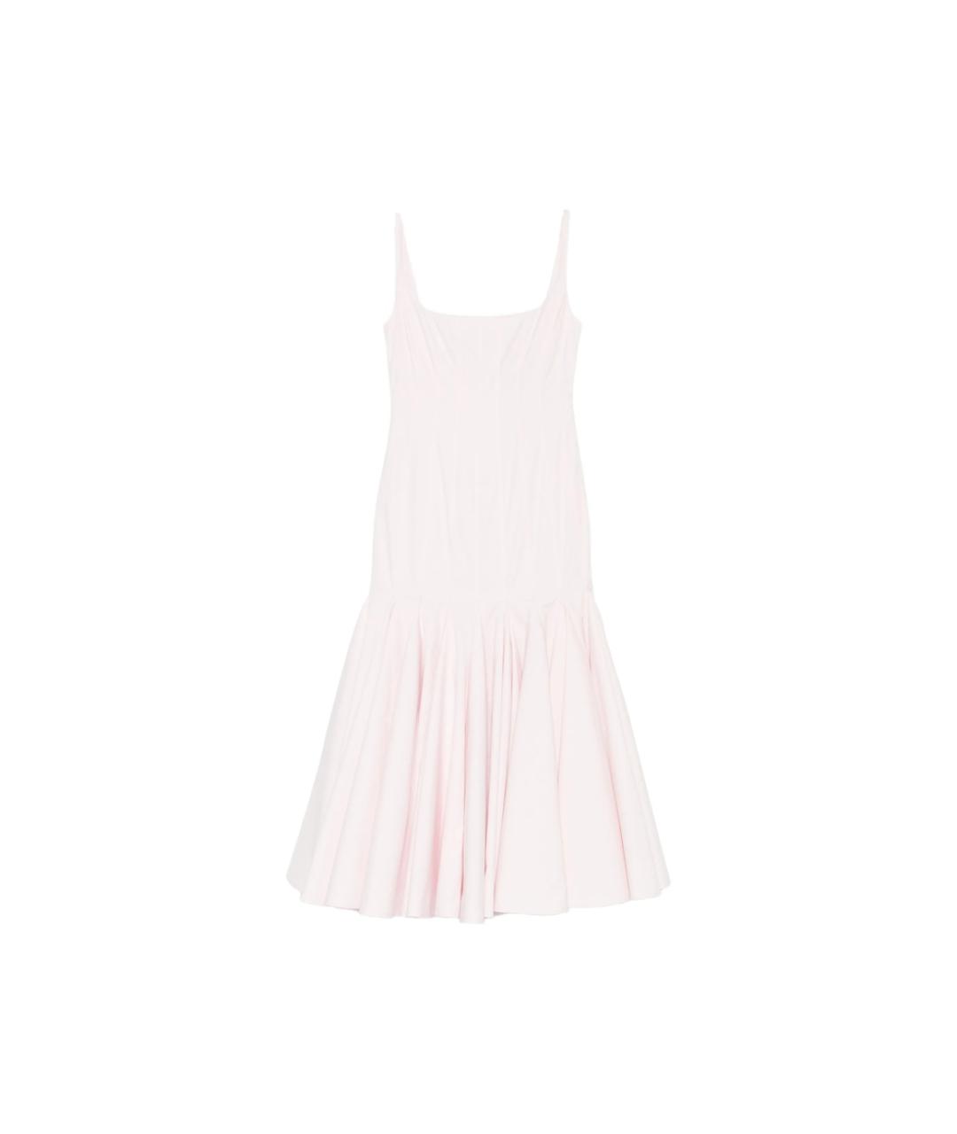 JACQUEMUS Розовое хлопковое повседневное платье, фото 1