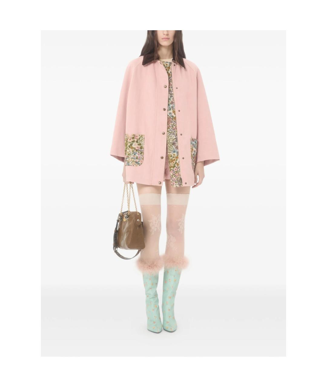 VALENTINO Розовые хлопковые шорты, фото 5