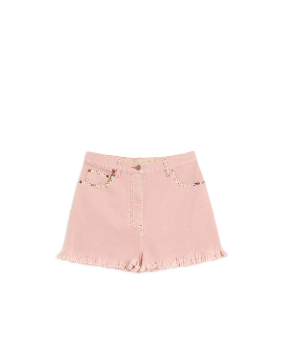 VALENTINO Розовые хлопковые шорты, фото 1