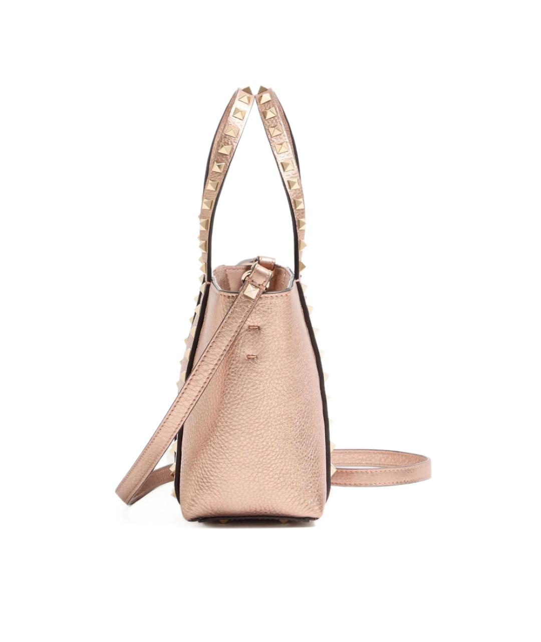 VALENTINO Розовая кожаная сумка тоут, фото 4