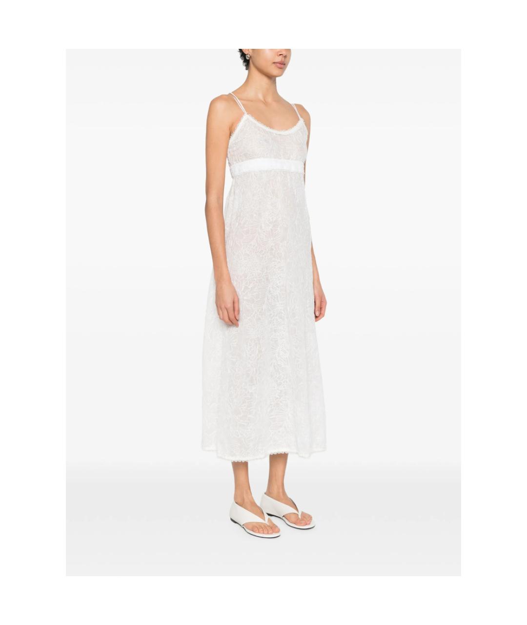 ERMANNO SCERVINO Белое полиэстеровое повседневное платье, фото 4