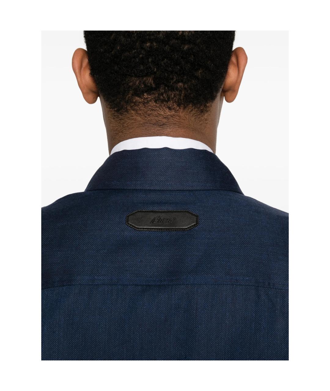 BRIONI Синяя шерстяная куртка, фото 3
