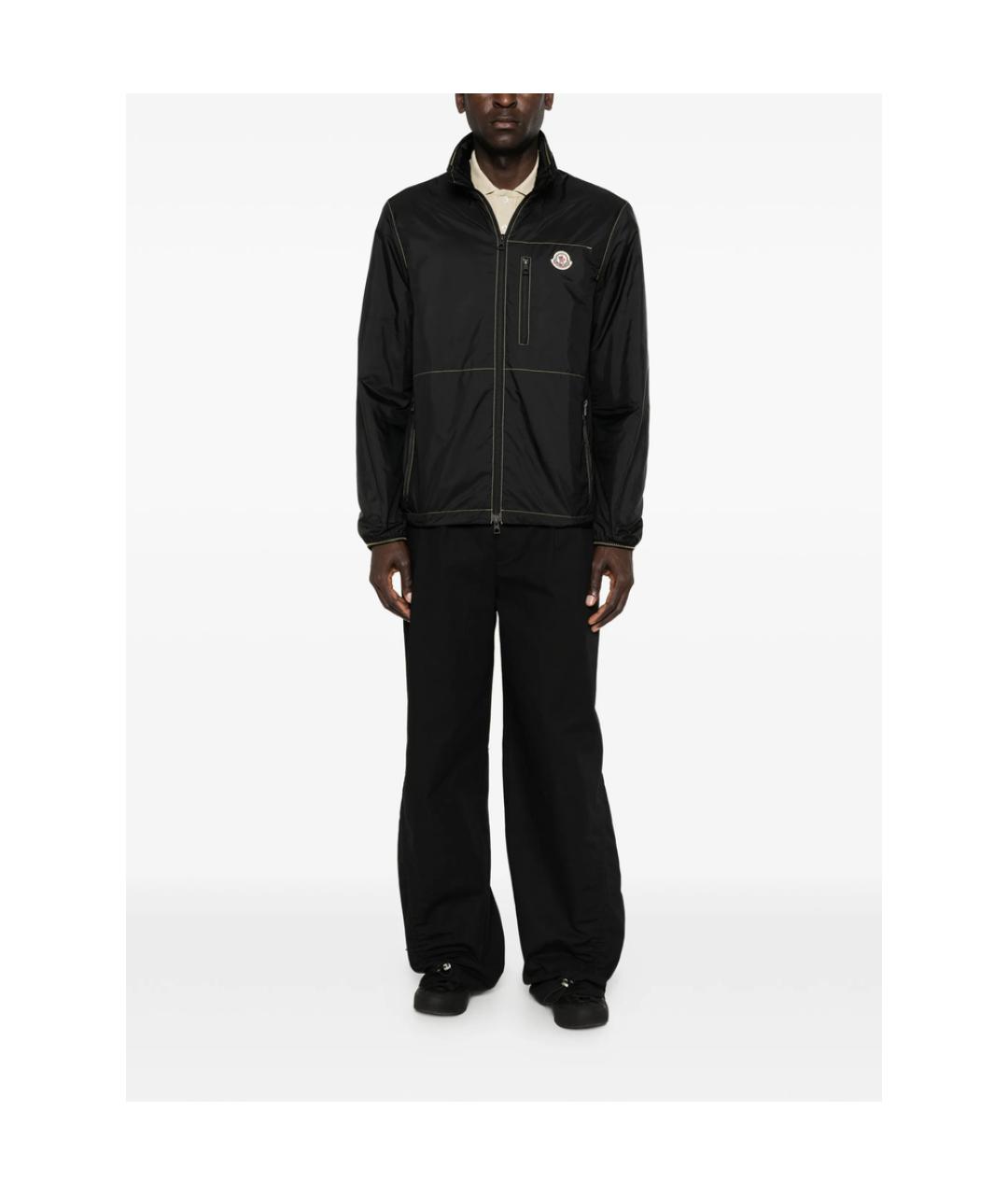 MONCLER Черная полиэстеровая куртка, фото 5