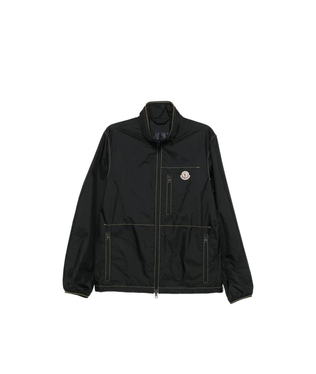 MONCLER Черная полиэстеровая куртка, фото 1