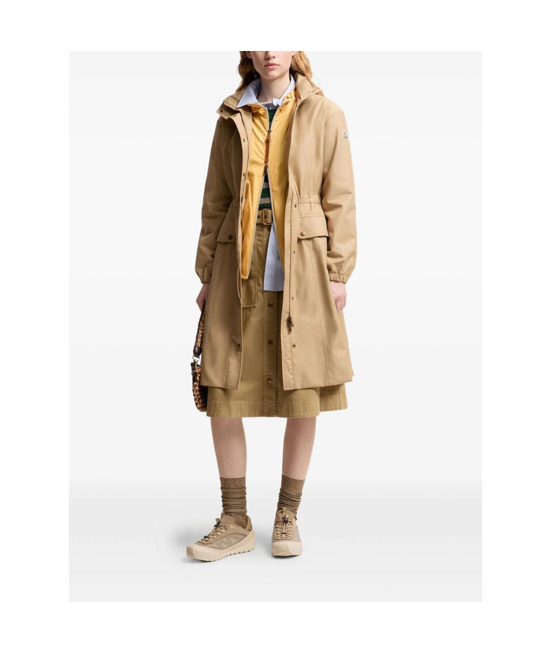 MONCLER Бежевая хлопковая парка, фото 4