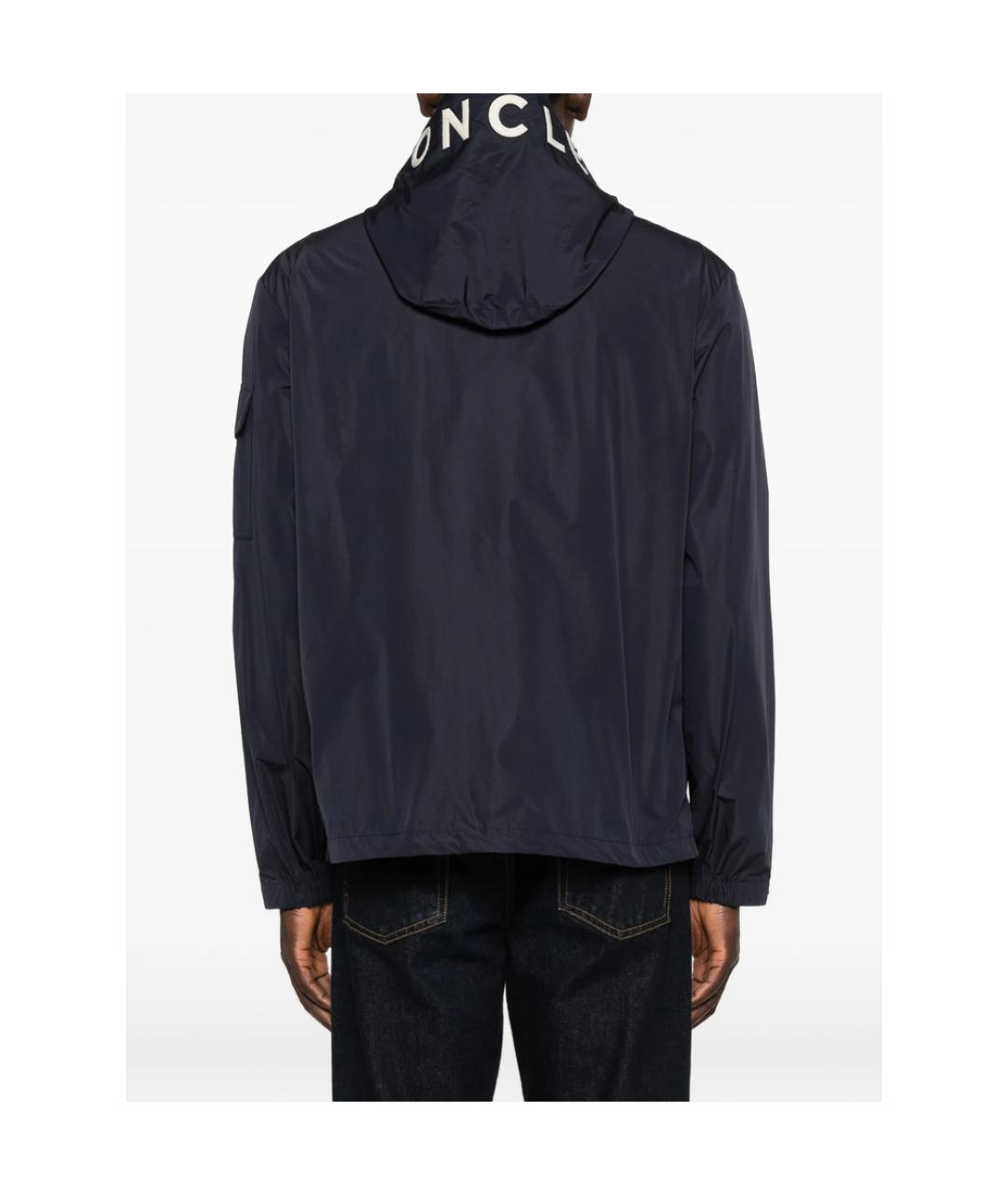 MONCLER Синяя полиэстеровая куртка, фото 3