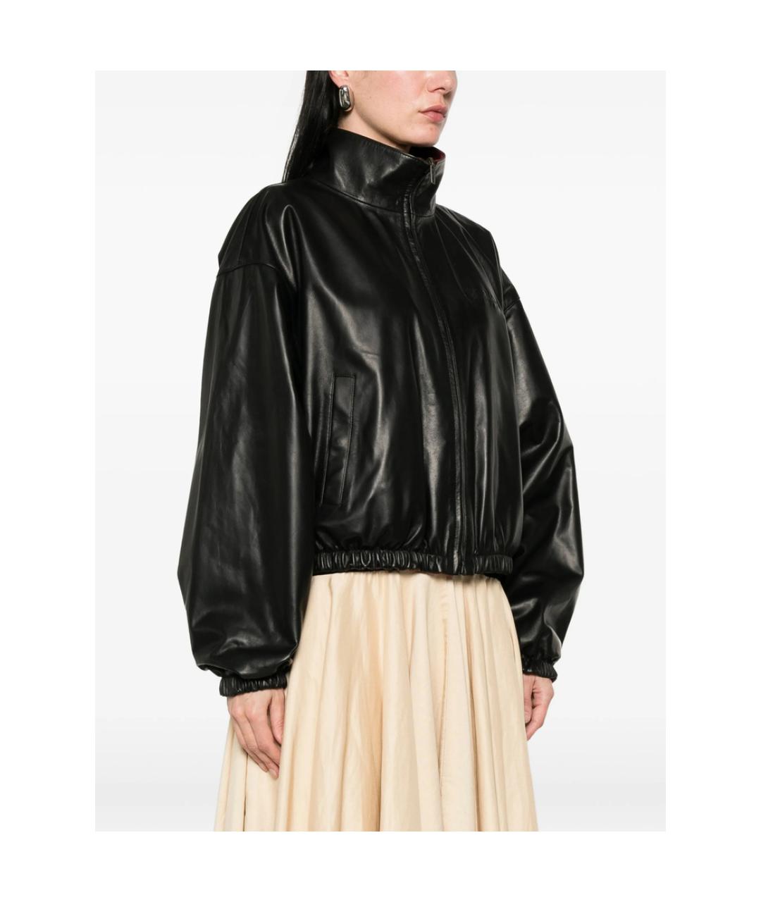 BALENCIAGA Черная кожаная куртка, фото 3