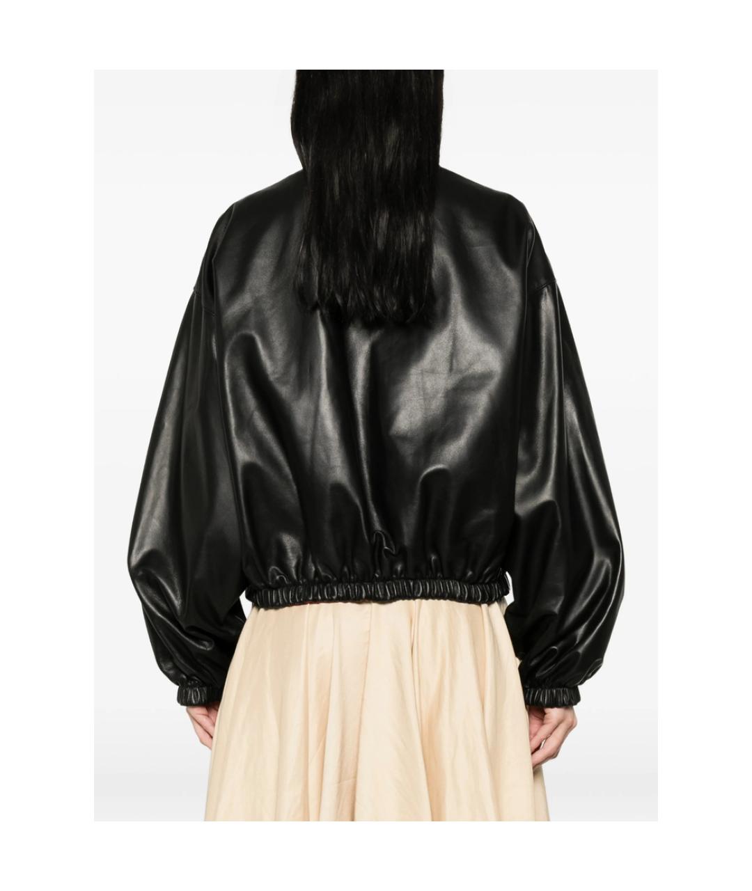 BALENCIAGA Черная кожаная куртка, фото 4