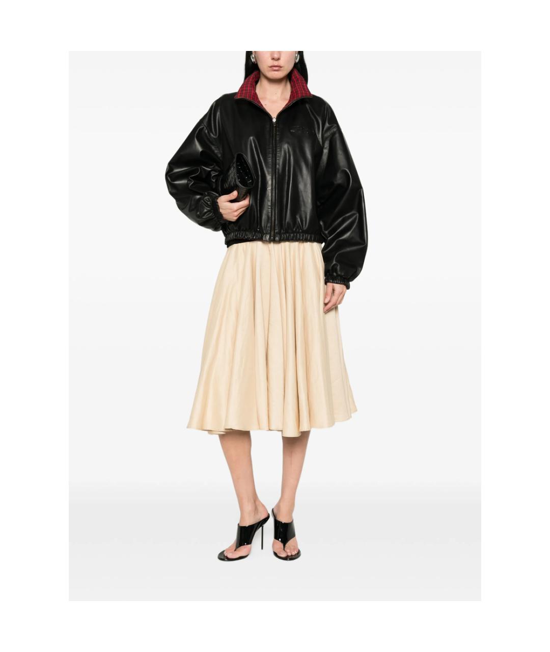 BALENCIAGA Черная кожаная куртка, фото 6