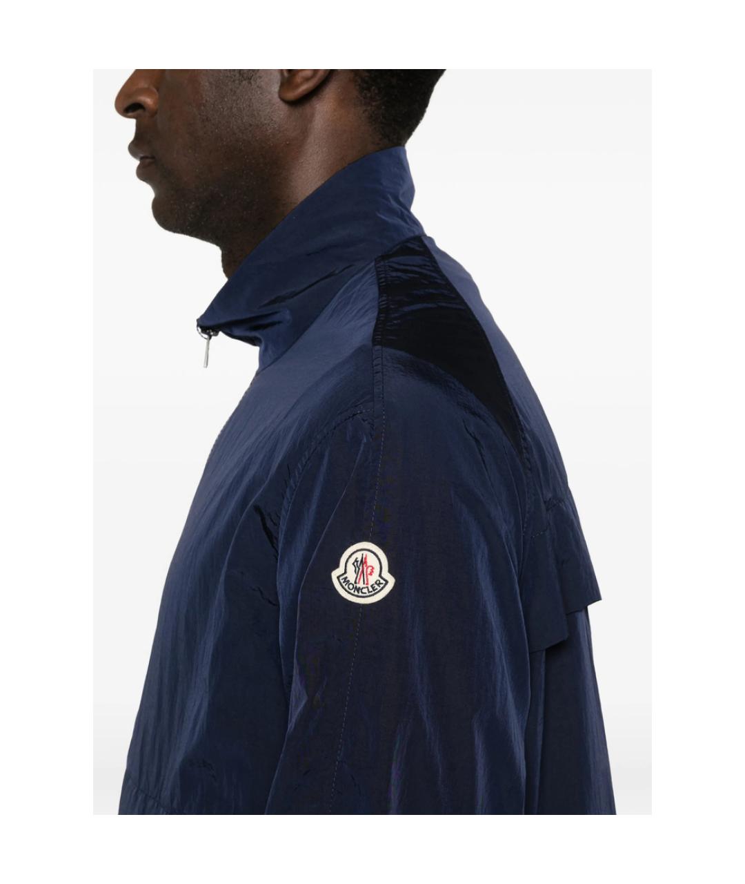 MONCLER Синяя полиамидовая куртка, фото 2