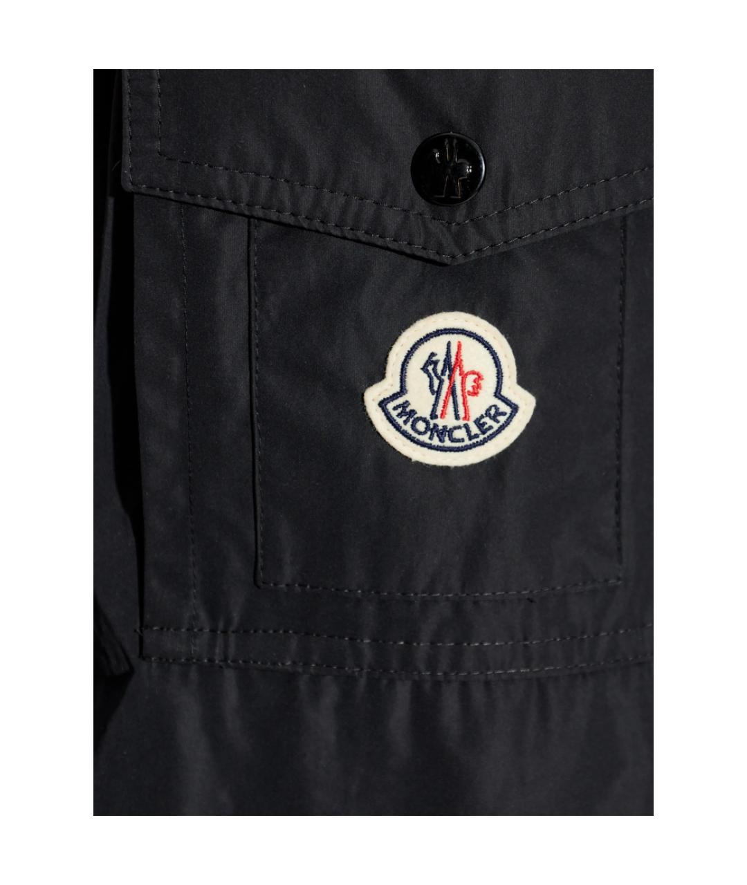 MONCLER Черная полиэстеровая куртка, фото 2